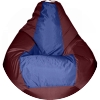 Кресло "Большая Груша" - бордовый оксфорд с тёмно синей вставкой