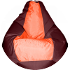 Кресло "Большая Груша" - бордовый оксфорд с оранжевой вставкой