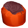 Кресло "Розетка" оранжевое с бордовым верхом оксфорд